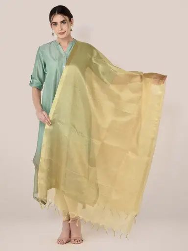 Tissue Golden Dupatta