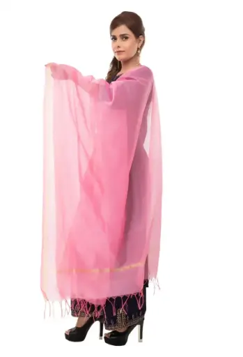 Baby pink chanderi carep