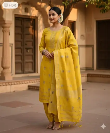 Sunshine Yellow Cotton Elegance
