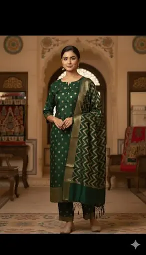 Banarsi Jaam Cotton With Digital Dupatta